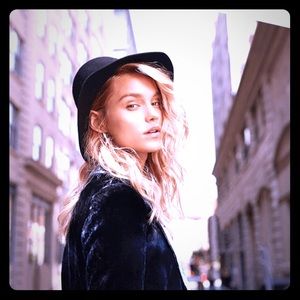 Black Hipster Fedora Hat